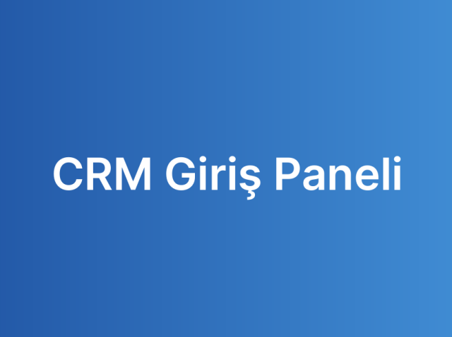 CRM Giriş Paneli