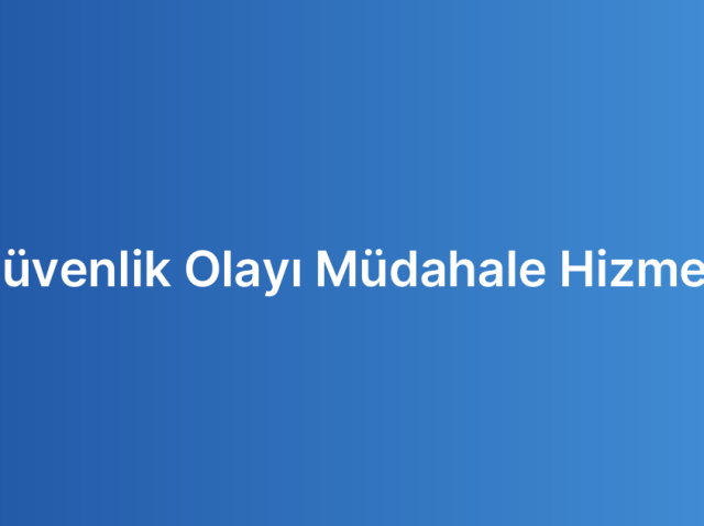 Güvenlik Olayı Müdahale Hizmeti