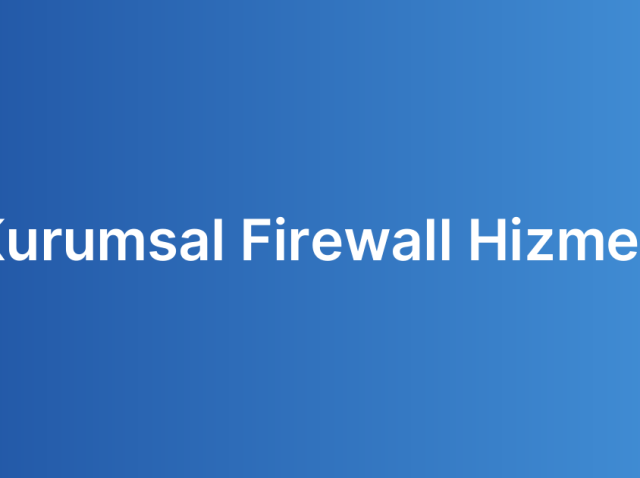 Kurumsal Firewall Hizmeti
