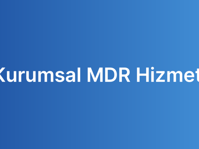 Kurumsal MDR Hizmeti