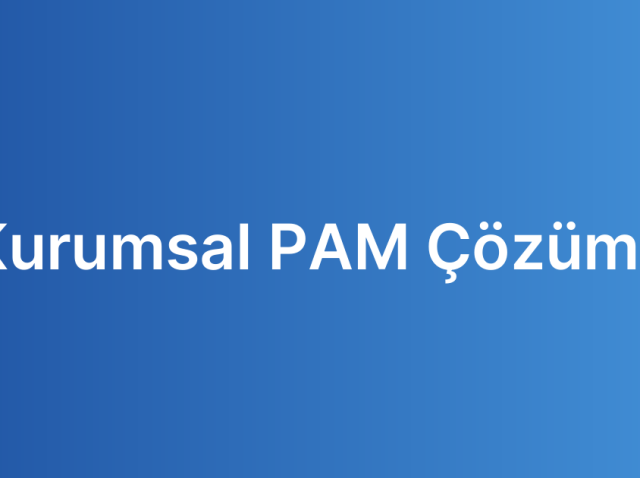 Kurumsal PAM Çözümü