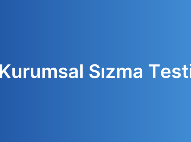 Kurumsal Sızma Testi