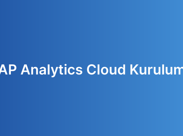 SAP Analytics Cloud Kurulumu