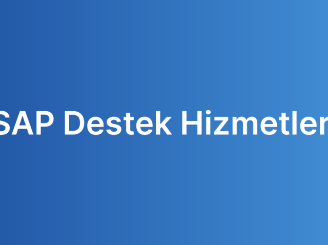 SAP Destek Hizmetleri