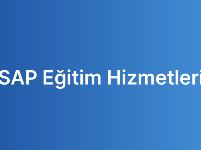 SAP Eğitim Hizmetleri