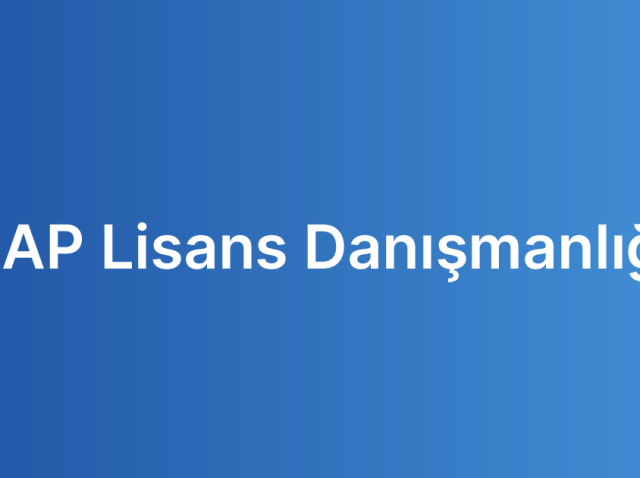 SAP Lisans Danışmanlığı