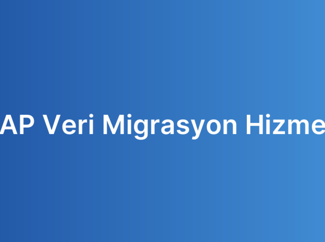 SAP Veri Migrasyon Hizmeti