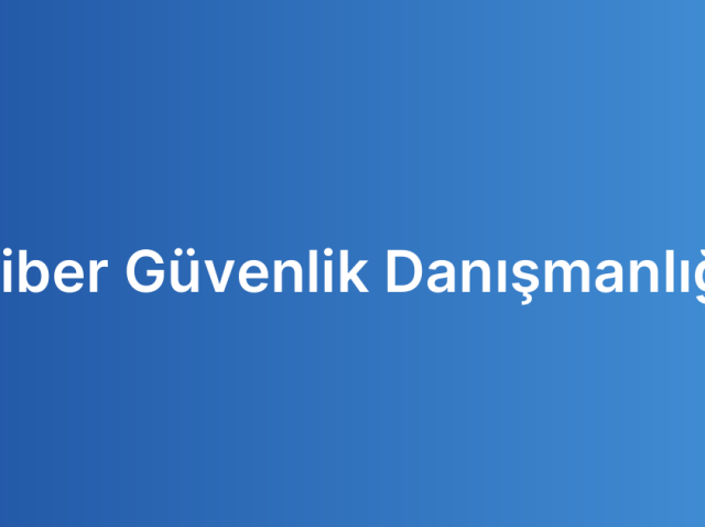 Siber Güvenlik Danışmanlığı