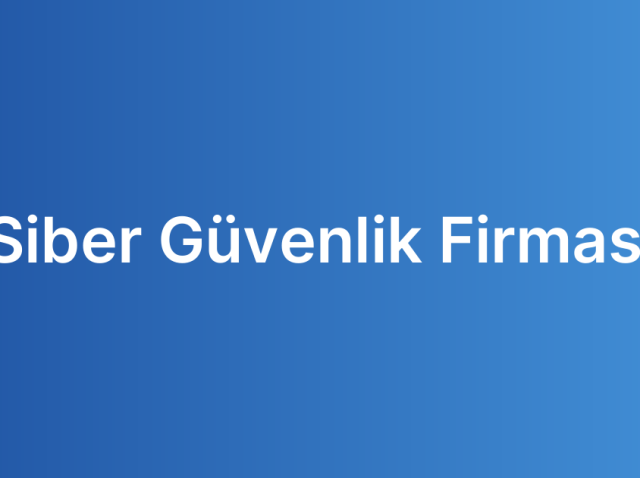 Siber Güvenlik Firması