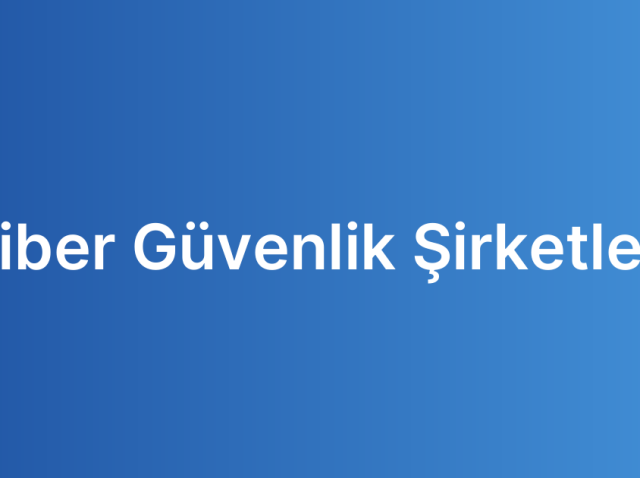 Siber Güvenlik Şirketleri