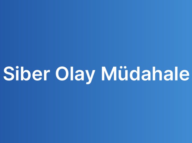 Siber Olay Müdahale