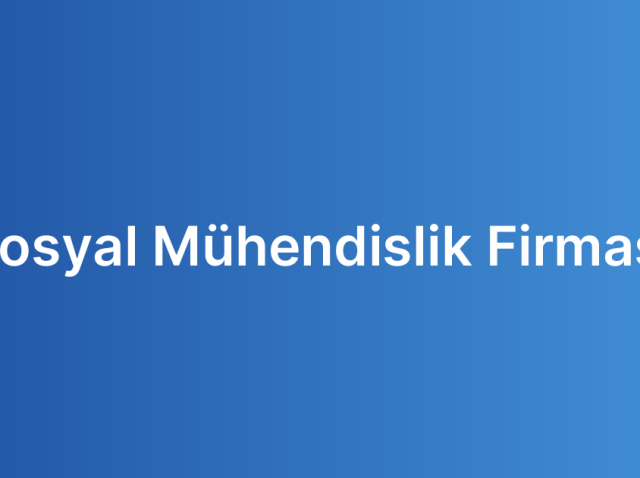 Sosyal Mühendislik Firması