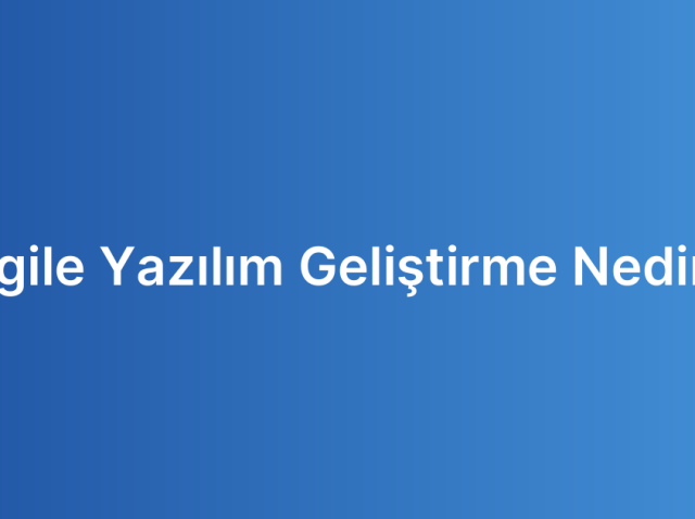 Agile Yazılım Geliştirme Nedir?