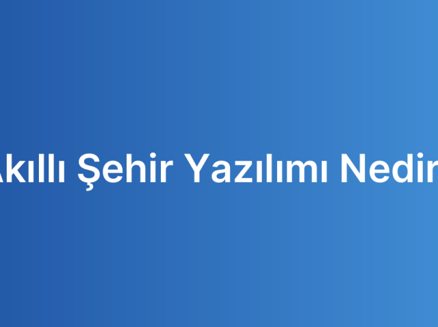 Akıllı Şehir Yazılımı Nedir?