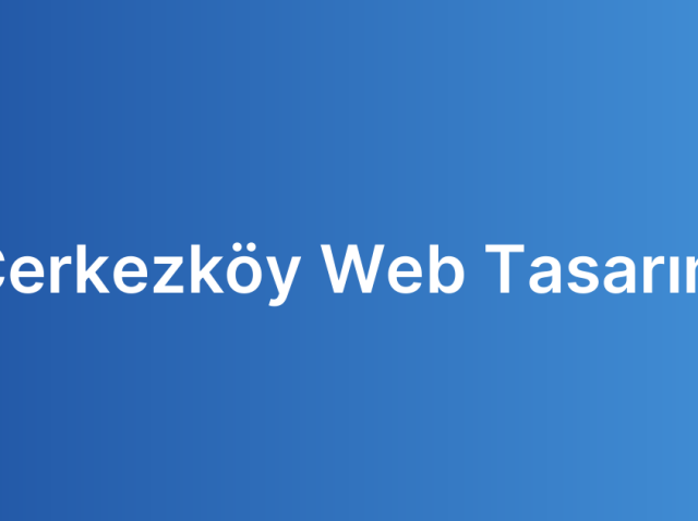 Çerkezköy Web Tasarım