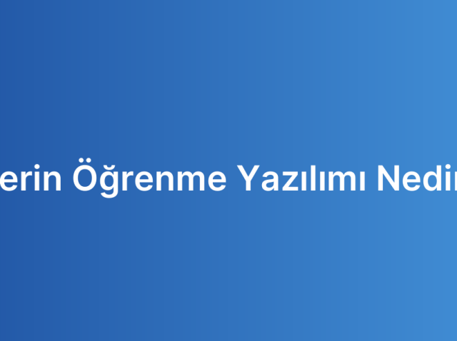 Derin Öğrenme Yazılımı Nedir?