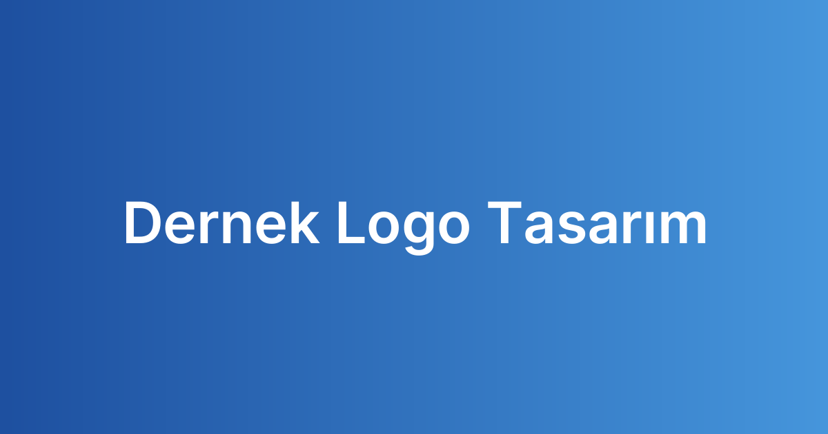 Dernek Logo Tasarım