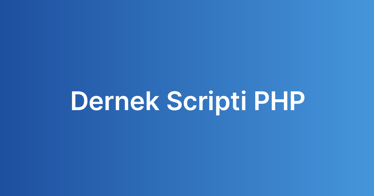 Dernek Scripti PHP