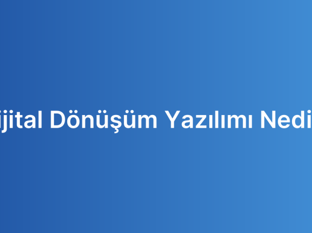 Dijital Dönüşüm Yazılımı Nedir?