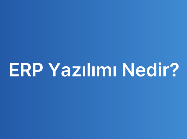 ERP Yazılımı Nedir?