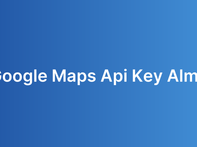 Google Maps Api Key Alma