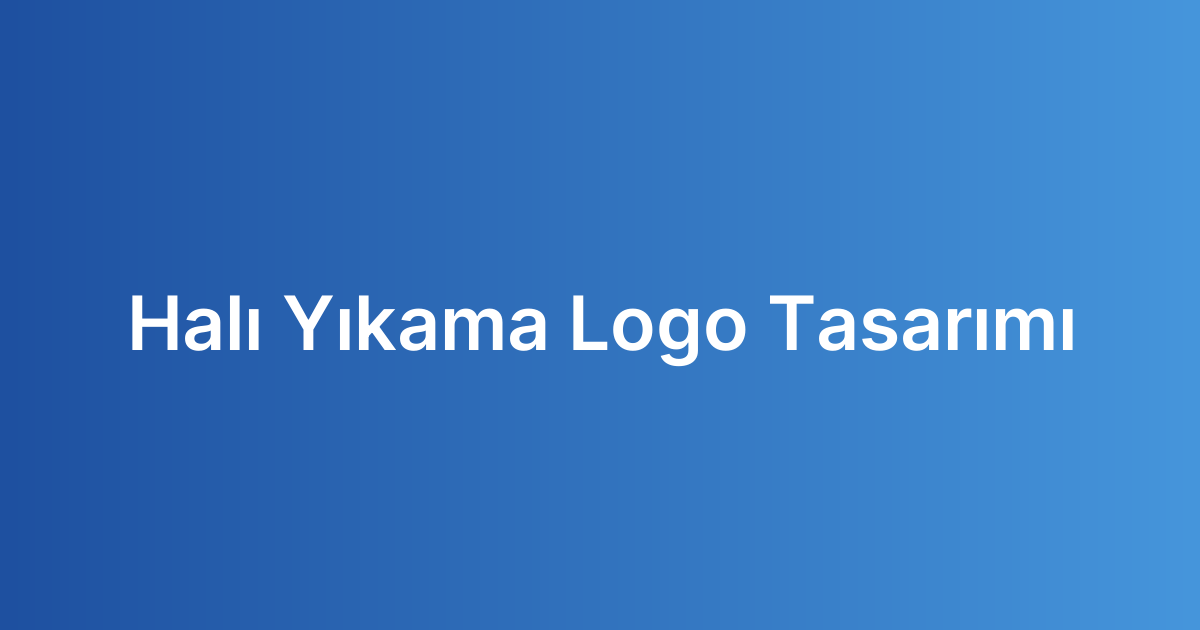 Halı Yıkama Logo Tasarımı