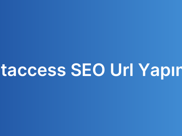 Htaccess SEO Url Yapımı