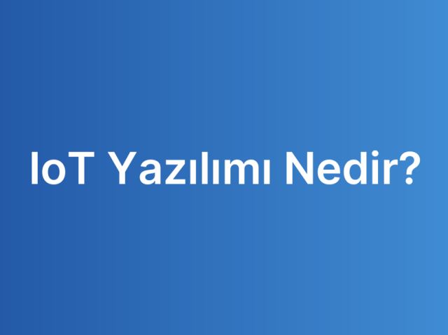 IoT Yazılımı Nedir?
