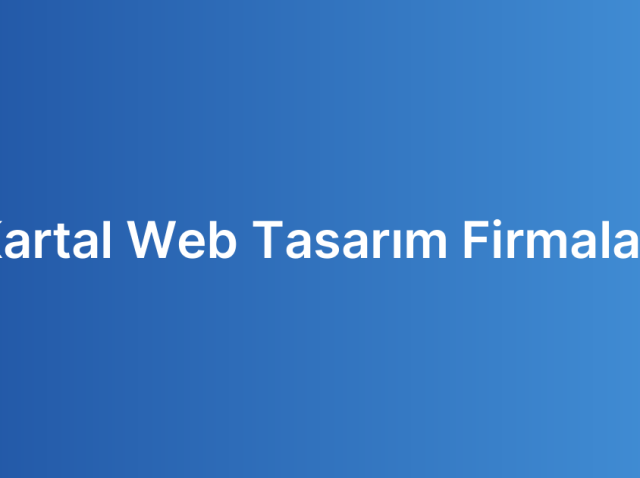 Kartal Web Tasarım Firmaları