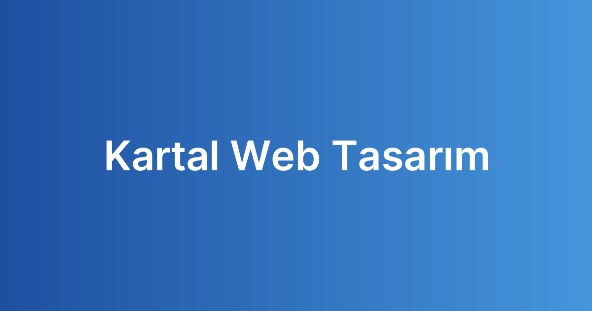 Kartal Web Tasarım