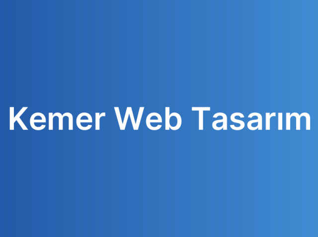 Kemer Web Tasarım