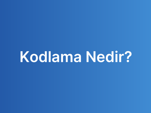 Kodlama Nedir?