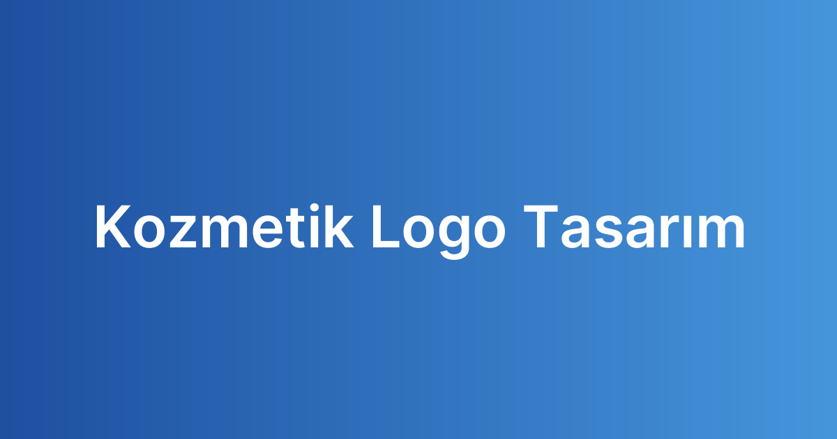 Kozmetik Logo Tasarım