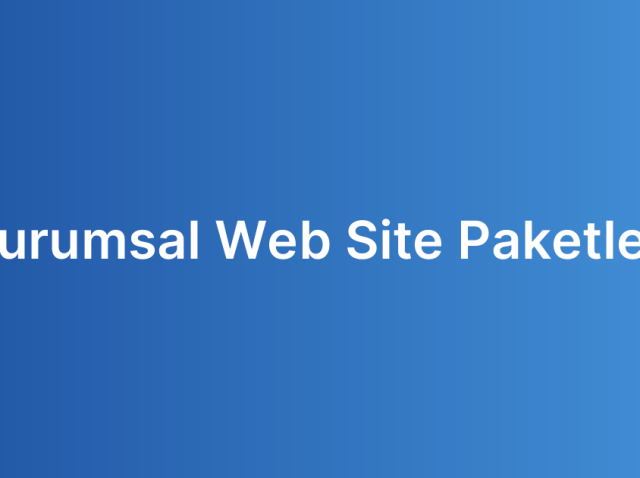 Kurumsal Web Site Paketleri