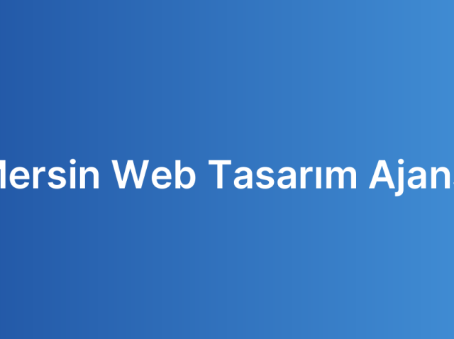Mersin Web Tasarım Ajansı