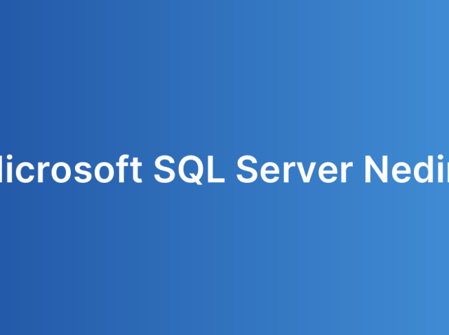 Microsoft SQL Server Nedir?