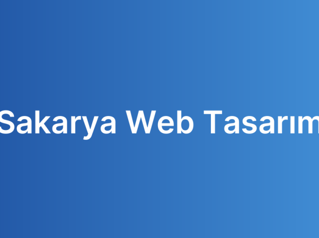 Sakarya Web Tasarım