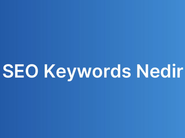 SEO Keywords Nedir