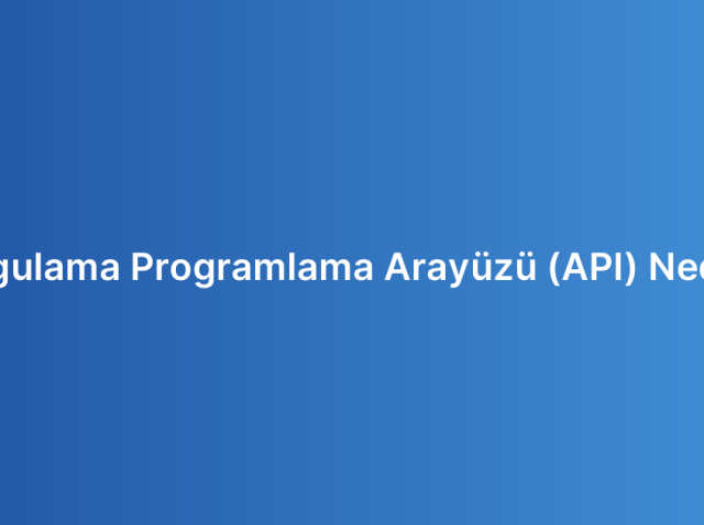 Uygulama Programlama Arayüzü (API) Nedir?