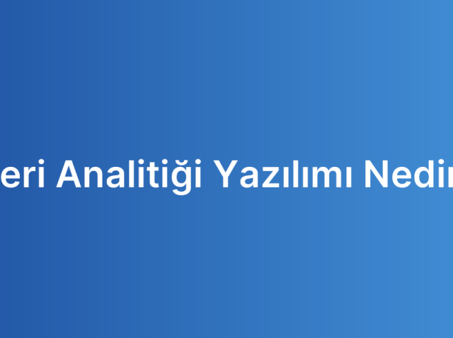 Veri Analitiği Yazılımı Nedir?