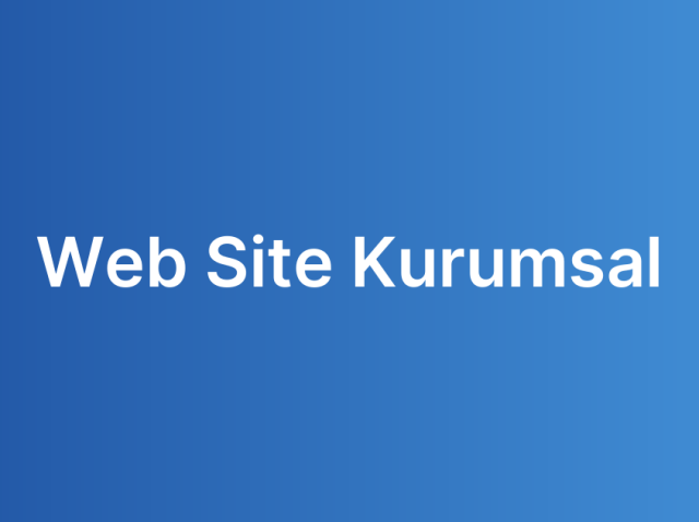 Web Site Kurumsal