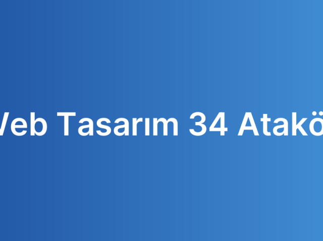 Web Tasarım 34 Ataköy