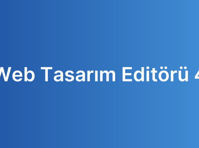 Web Tasarım Editörü 4