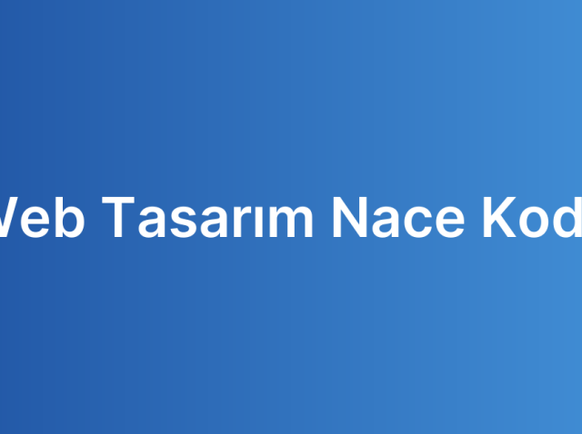 Web Tasarım Nace Kodu