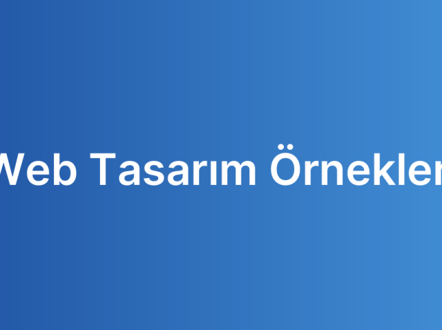 Web Tasarım Örnekleri