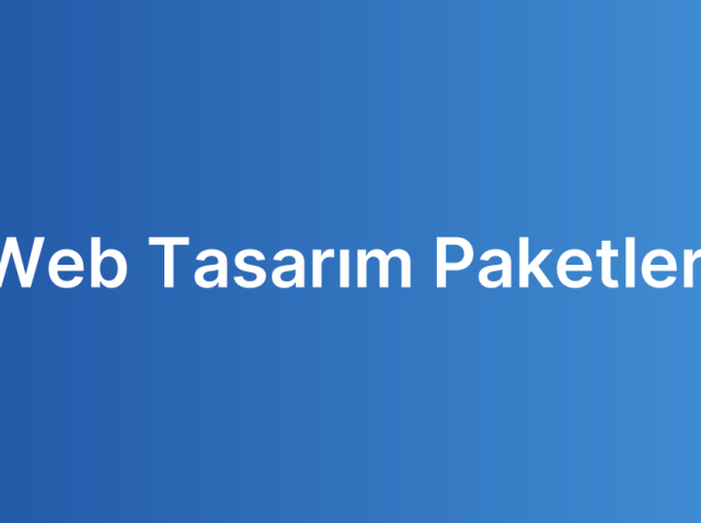 Web Tasarım Paketleri