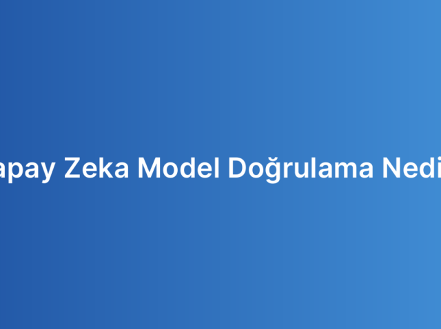 Yapay Zeka Model Doğrulama Nedir?