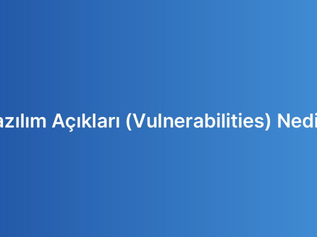 Yazılım Açıkları (Vulnerabilities) Nedir?