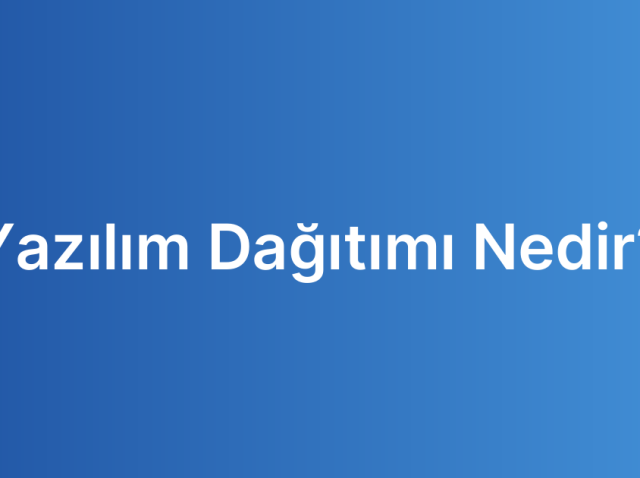 Yazılım Dağıtımı Nedir?