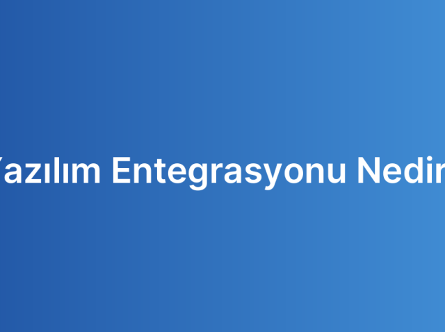 Yazılım Entegrasyonu Nedir?